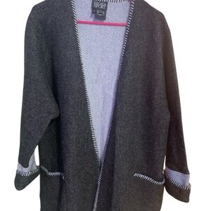 Escada Dark Gray Open Front Cardigan